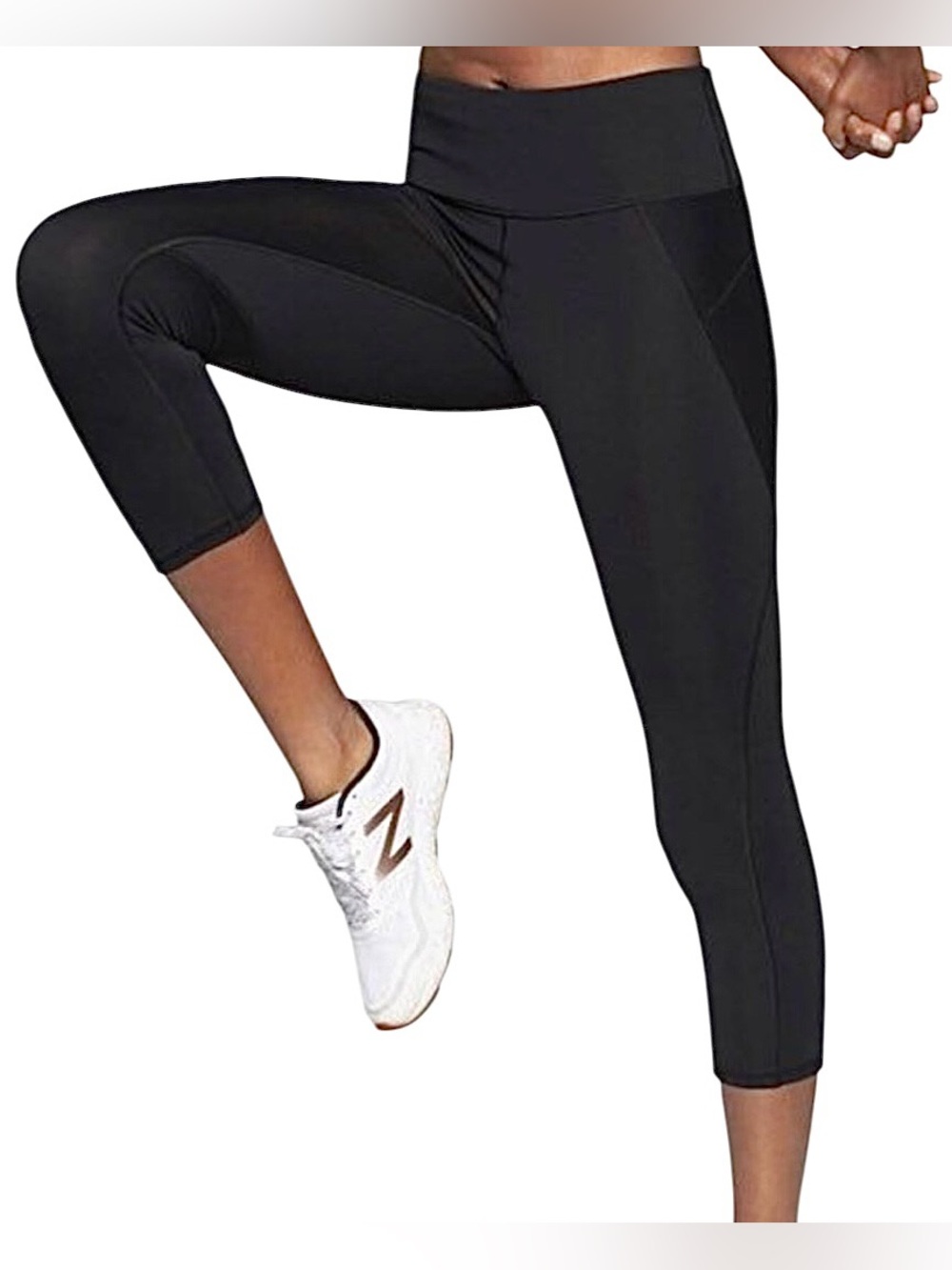 NWT Athleta Stealth Capris Women’s Black Sculptek Workout Leggings 348588 Sz M